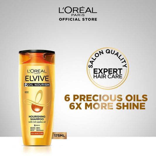 L'Oreal Paris Elvive 6 Oil Nourish Shampoo 175 Ml - For Dull & Dry Hair