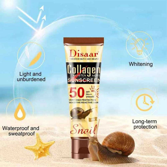 Disaar - Collagen Snail Whitening Sunscreen Spf-50 - 50gm