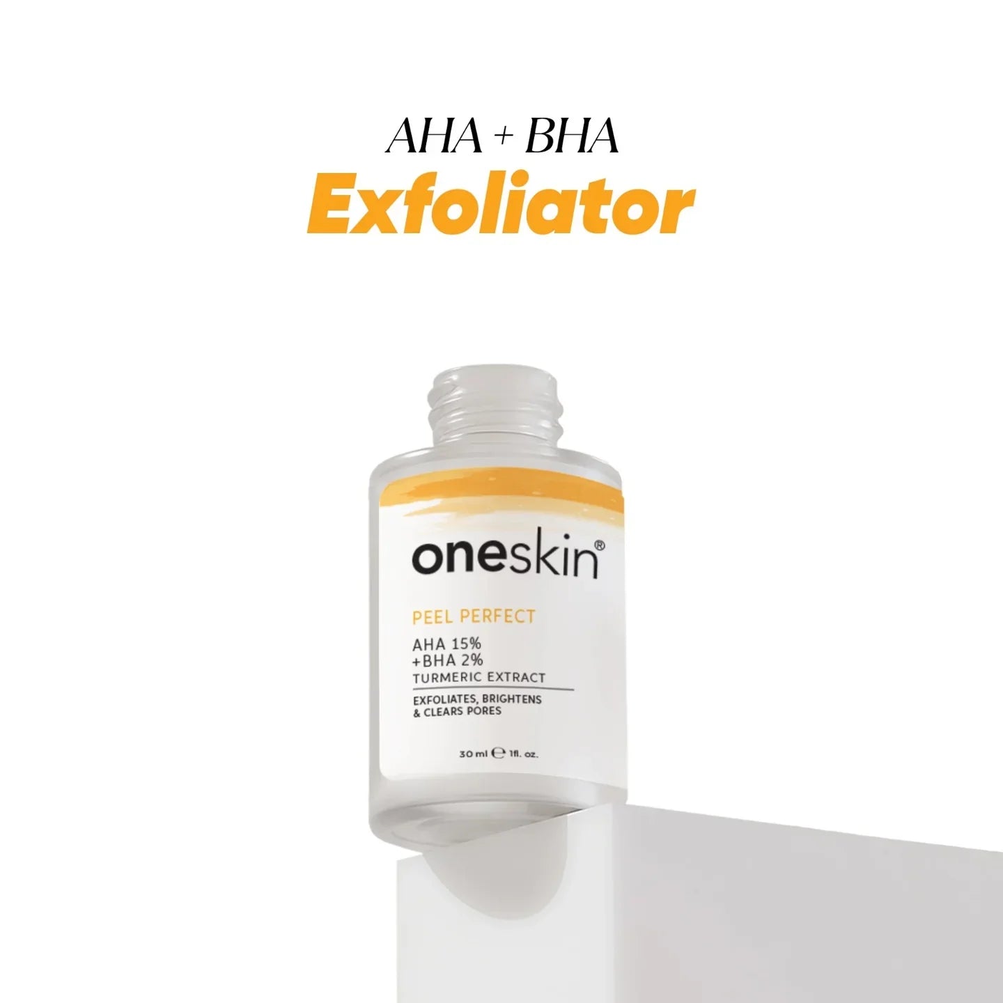 Oneskin - Peel Perfect AHA 15% + BHA 2% Turmeric Extract Serum 30ml