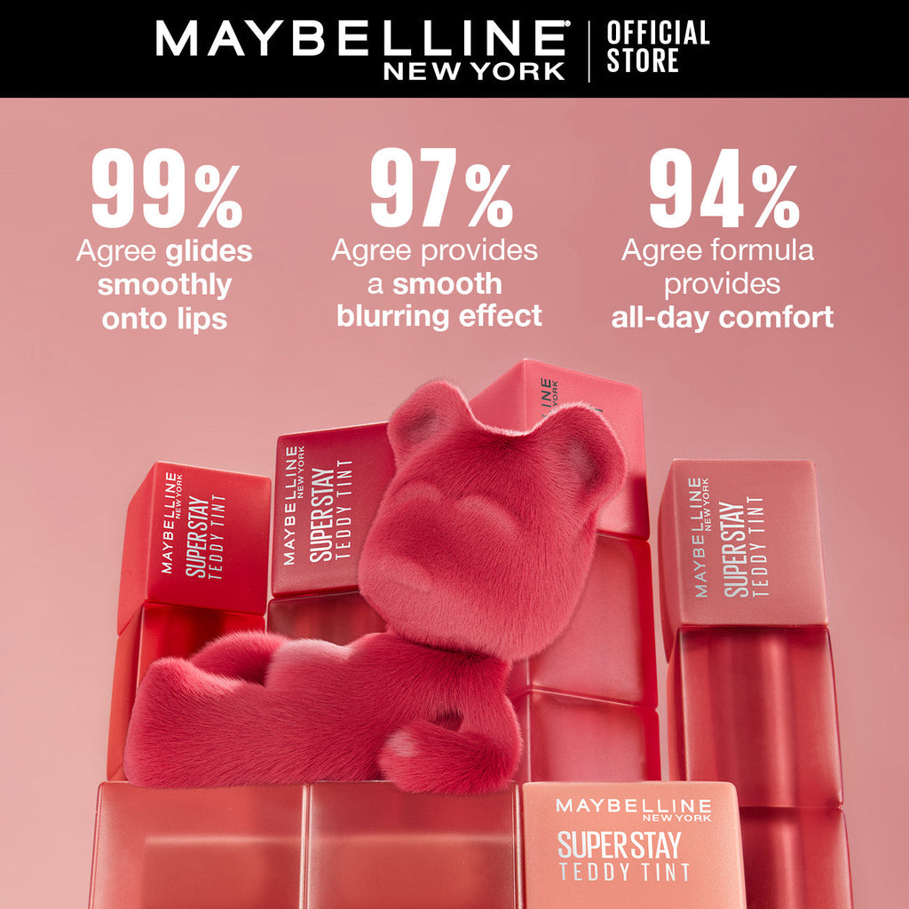 Maybelline New York's Super Stay Teddy Tints The 12-Hour Liquid Lip Tint!