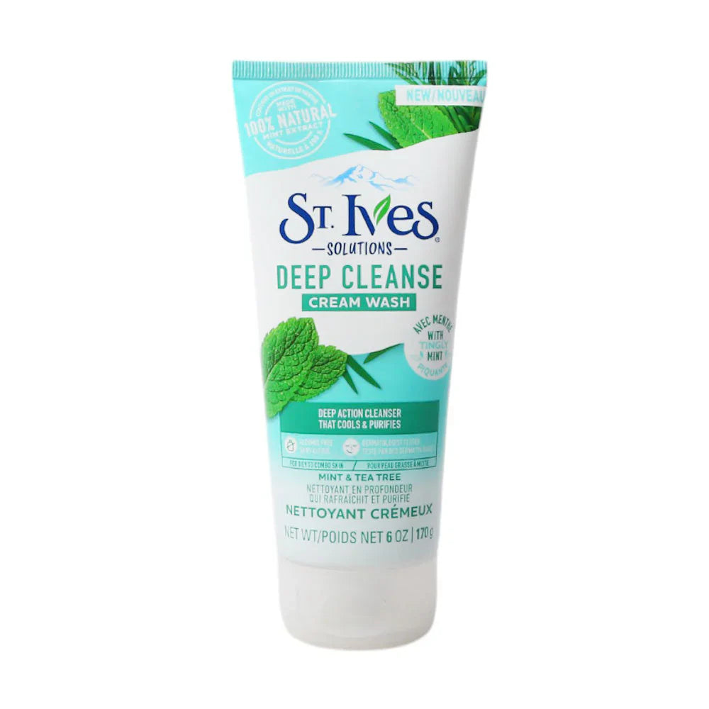 St. Ives -  Deep Cleanse Mint & Tea Tree Cream Face Wash - 170g