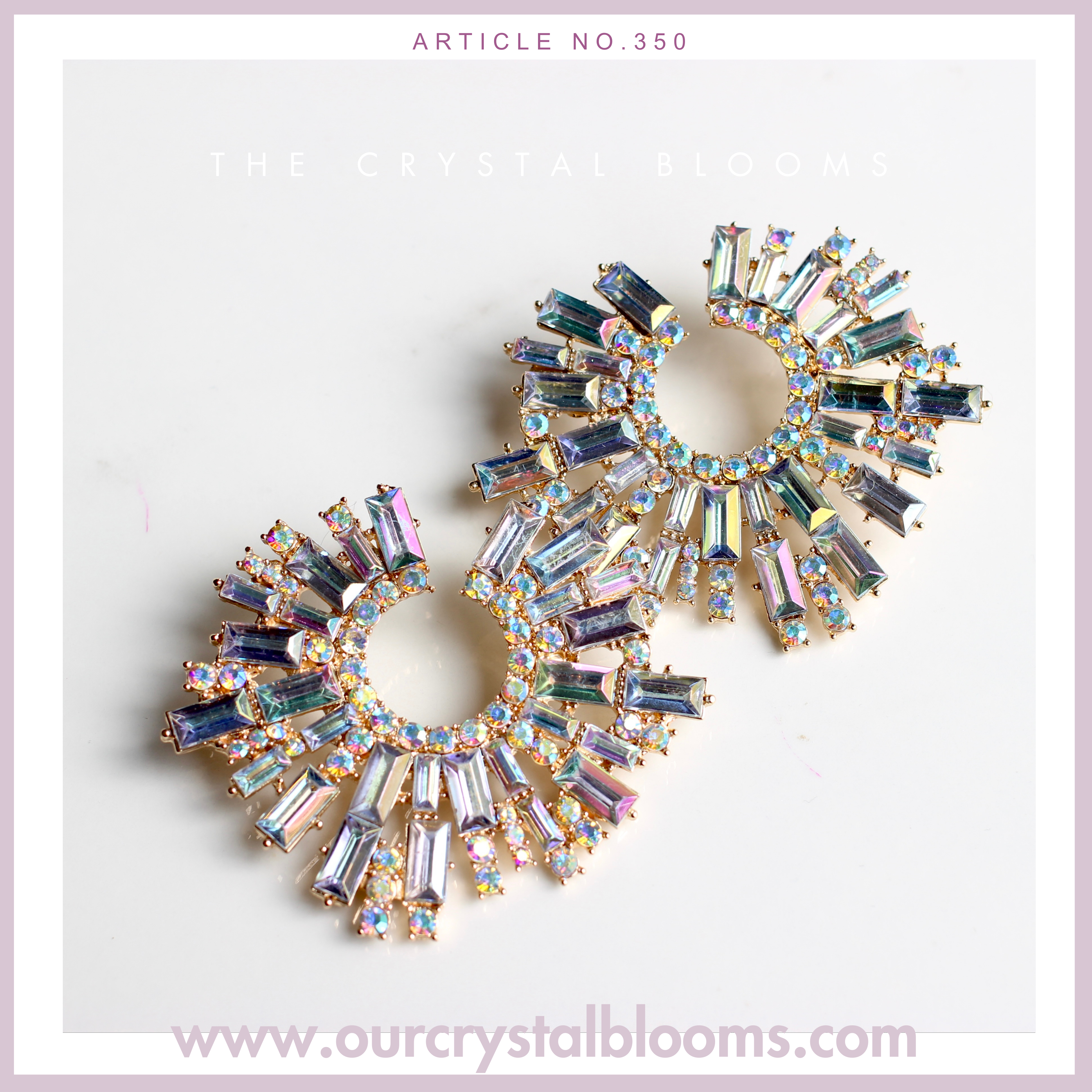 JCEarrings(Rhinestone XXL disks)-110/347-E