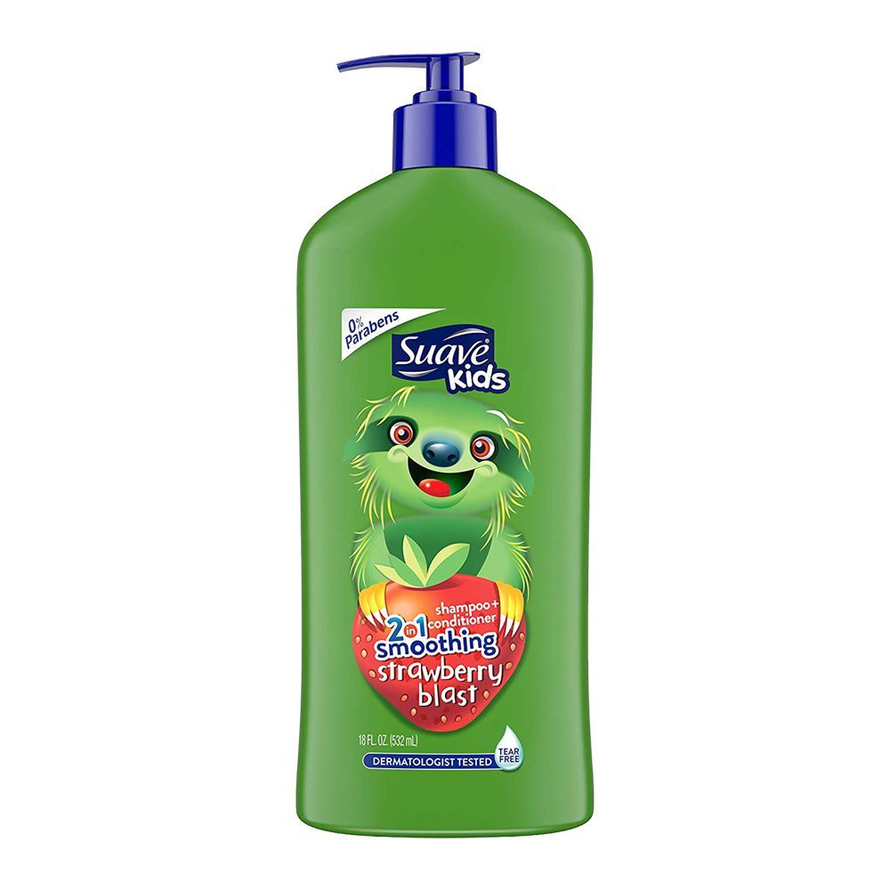 Suave Kids 2In1 Shmp+Cond Strawberry Blast Pump 18Oz/532Ml