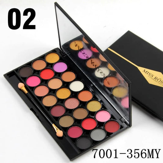 Miss Rose - 24 Colors-Small Round Pearl Eyeshadow palette
