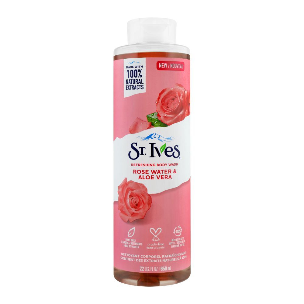 St. Ives -  Body Wash Rose Water & Aloe Vera 22Oz/650Ml