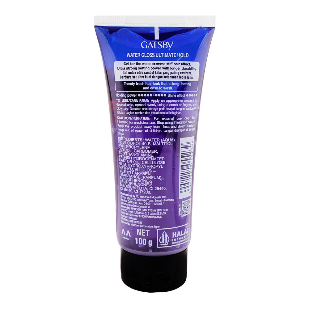 Gatsby - Water Gloss 9 Ultimate Hold Gel - 100 gm