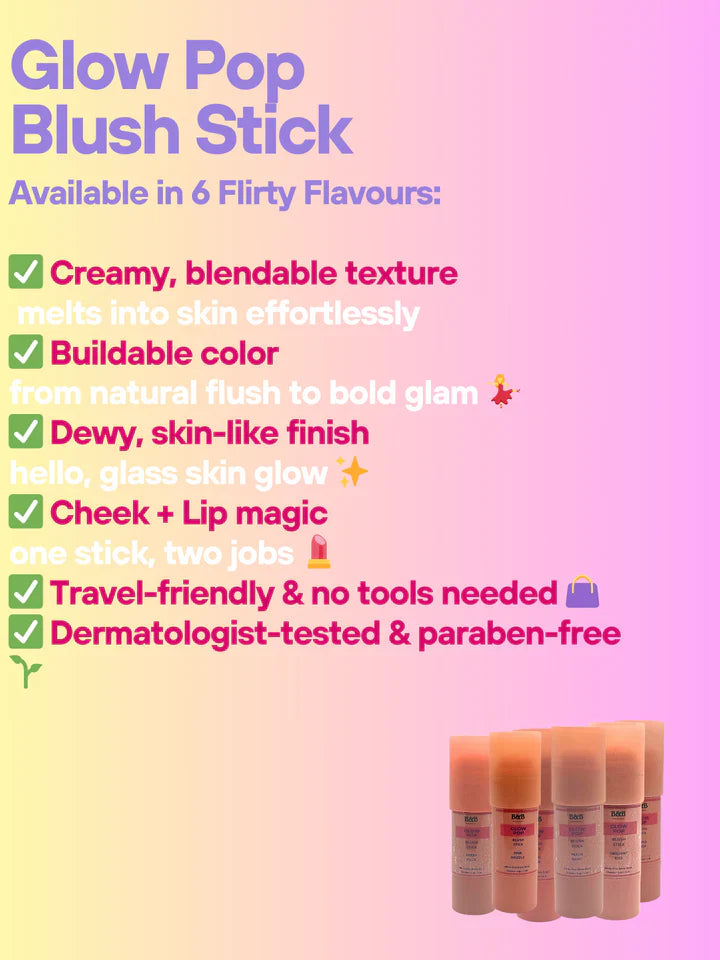 B&B Derma - Coral Daze - Glow Pop Blush Stick