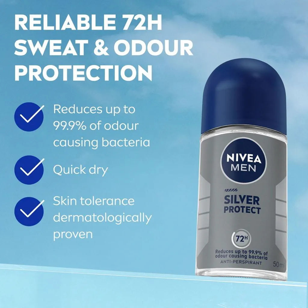 Nivea - Deodorant Roll On Men Silver Protect - 50Ml