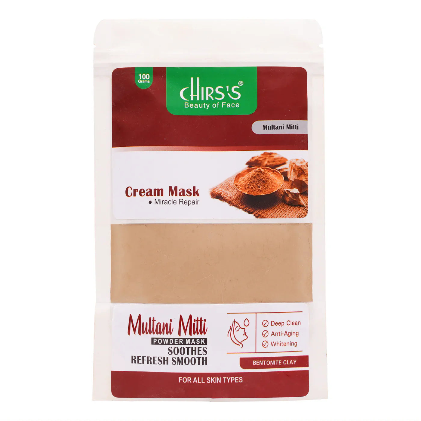 Chirs's Cream Mask Multani Mitti 100G
