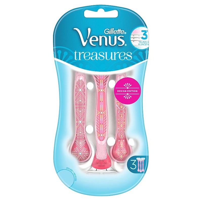 Gillette Venus Treasures Razor 3'S (Design Edition)