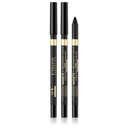 Eveline Cosmetics - Variete Gel Eyeliner Pencil - 01 Pure Black