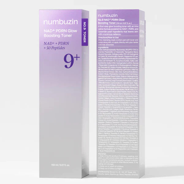 Numbuzin - No.9 NAD+ PDRN Glow Boosting Toner - 150ml