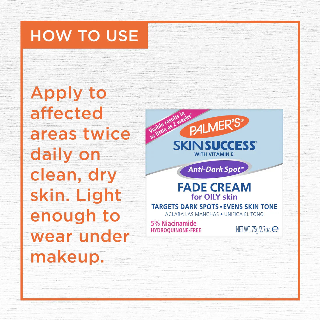 Palmer's - Anti-Dark Spot Fade Cream, For Oily Skin - 75G