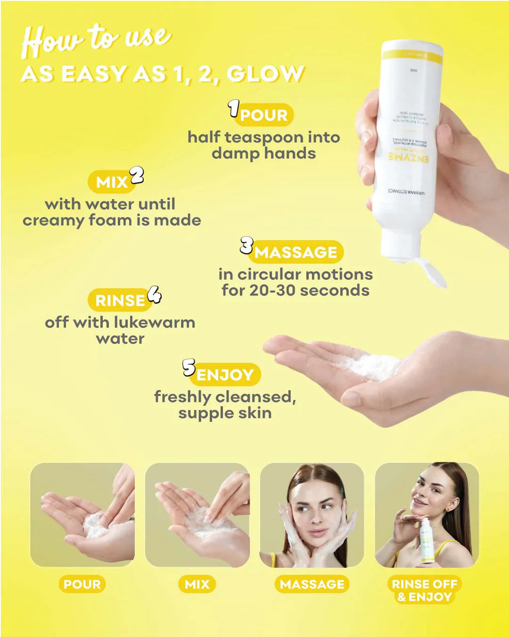 Nirvana Botanics - Rice Enzyme Powder Boost Wash