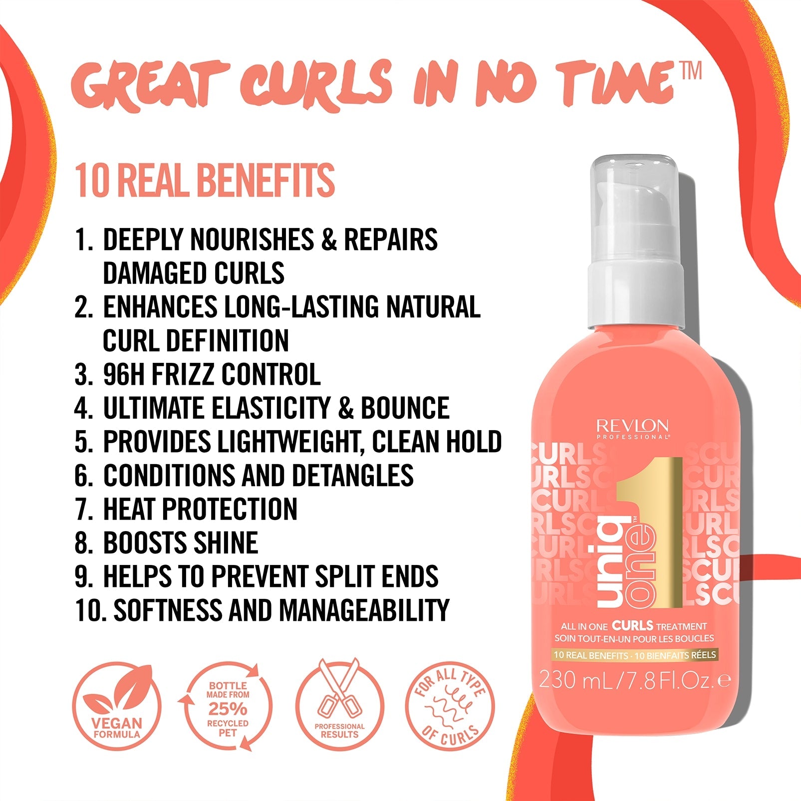 Revlon Professional - UniqONE All-in-One Leave-In Hair Treatment for Curls 230ml
