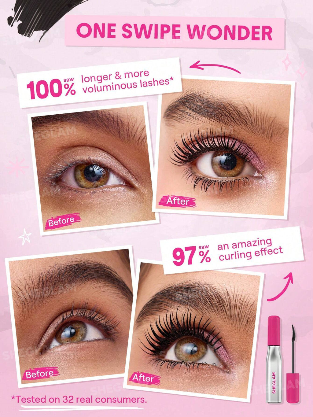Sheglam - Lash Lighter Up & Out Mascara Black - 8Ml