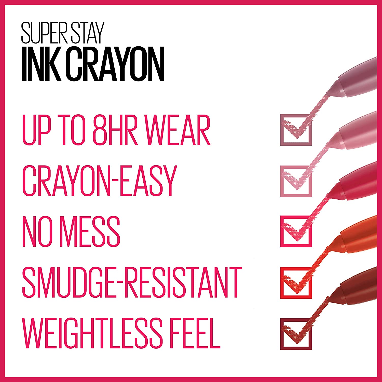 Maybelline New York Superstay Ink Lip Crayon with lasting ink technology