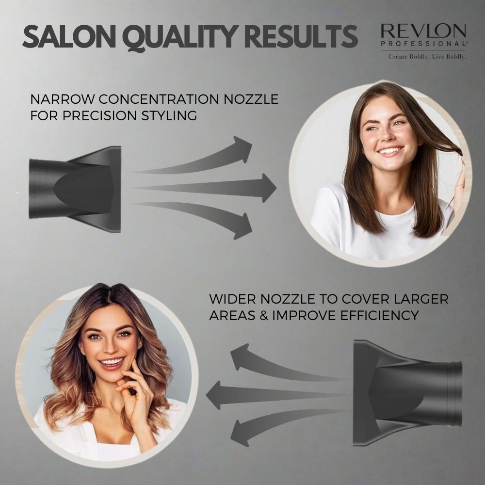 Revlon Professional - Revlon Professional Hair Dryer 2200W with 2 Styling Nozzles & Air Diffuser