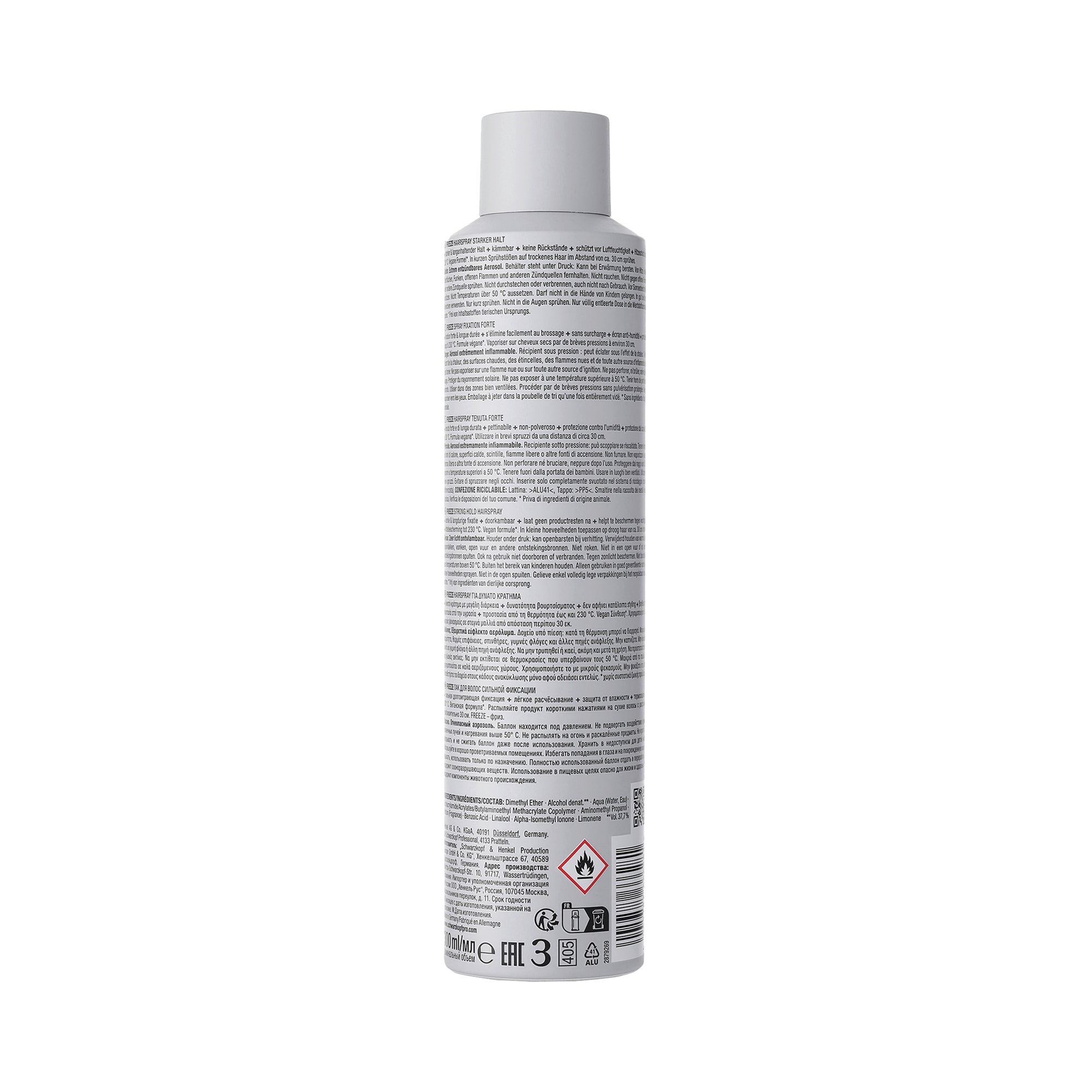 Schwarzkopf Osis+ Freeze Hold Fixation Strong Hold Hair Spray - 500