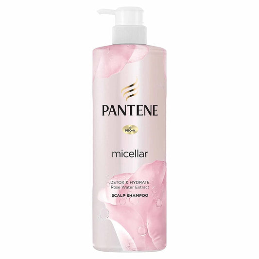 Pantene Pro-V Shampoo Micellar Detox & Hydrate Rose Water Extract - 530Ml