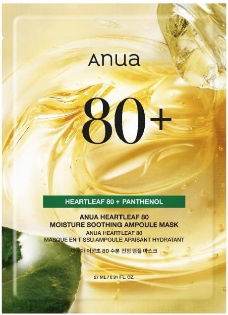 Anua - Heartleaf 80 + Panthenol Moisture Soothing Ampoule Mask - 27ml