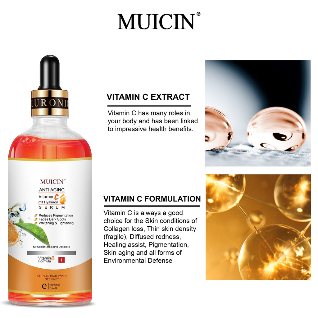 MUICIN - Vitamin C Anti Aging Mit Hyaluronic Face Serum - 100ml