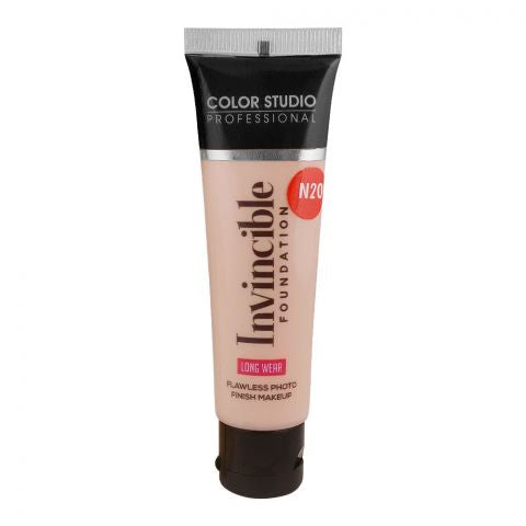 Color Studio - Invincible Foundation Shade Ivory -N20- Flawless Photo Finish Makeup
