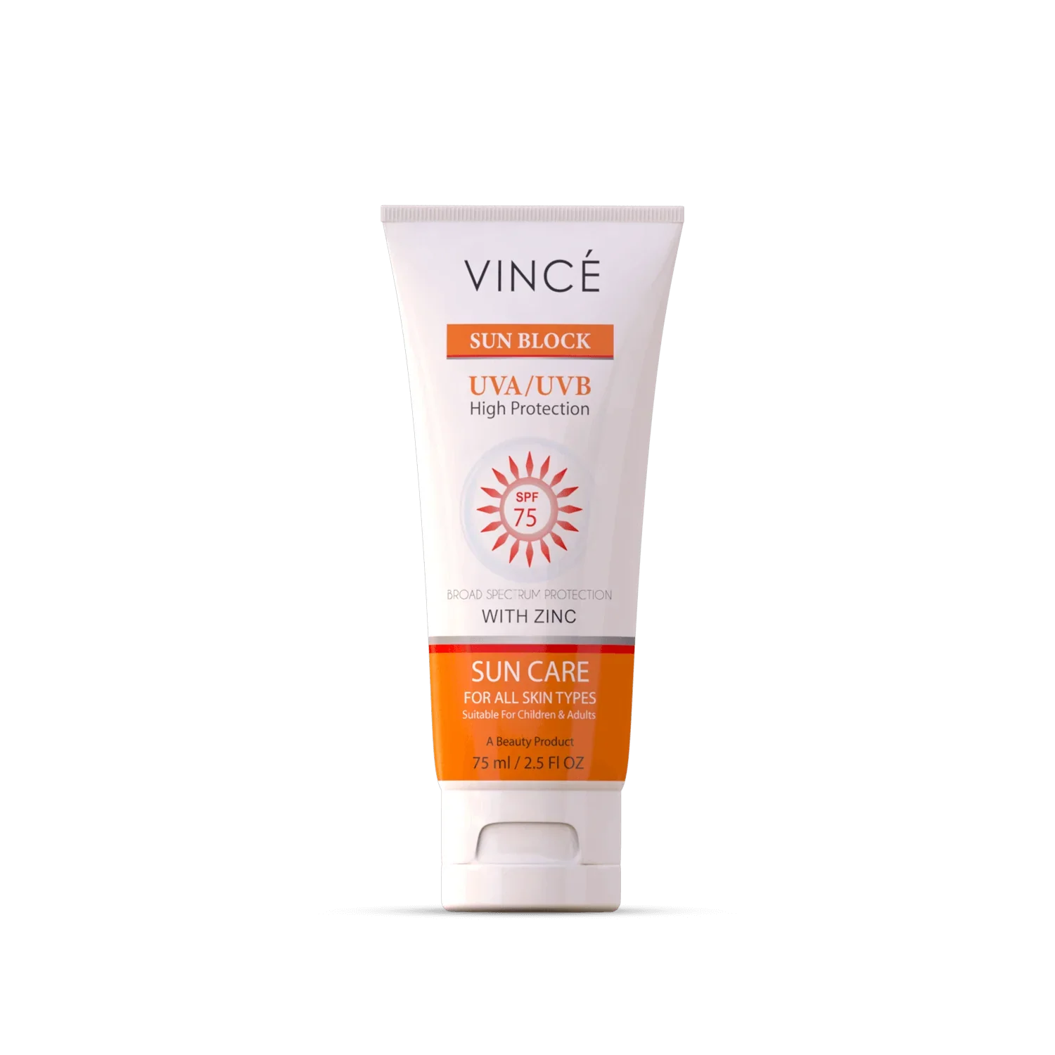 Vince - Sun Block-UVA & UVB Protector SPF 75 - 75Ml