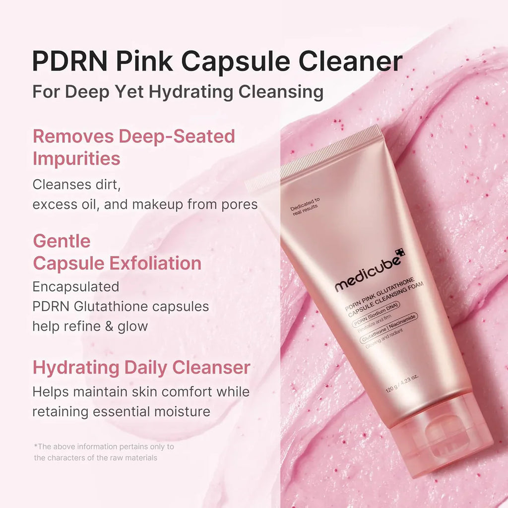 Medicube - PDRN Pink Glutathione Capsule Cleansing Foam - 120g