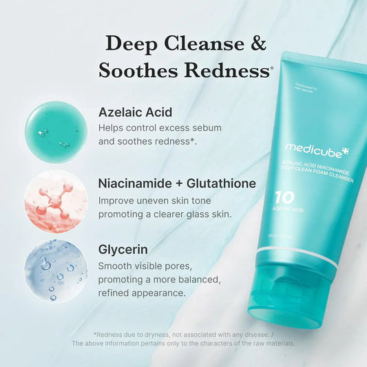 Medicube - Azelaic Acid Niacinamide Deep Clean Foam Cleanser - 120g