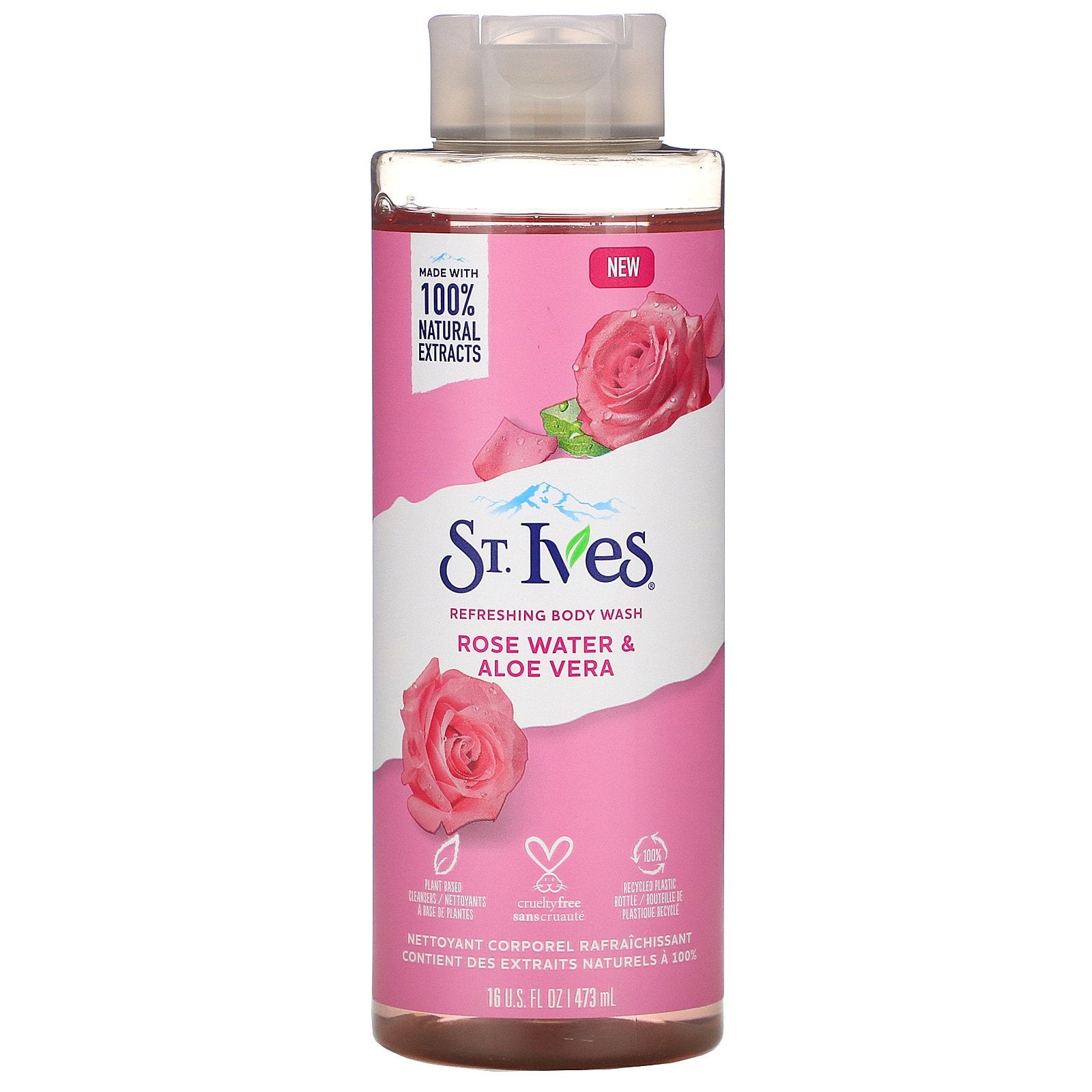 St. Ives -  Body Wash Rose Water & Aloe Vera 16Oz/473Ml