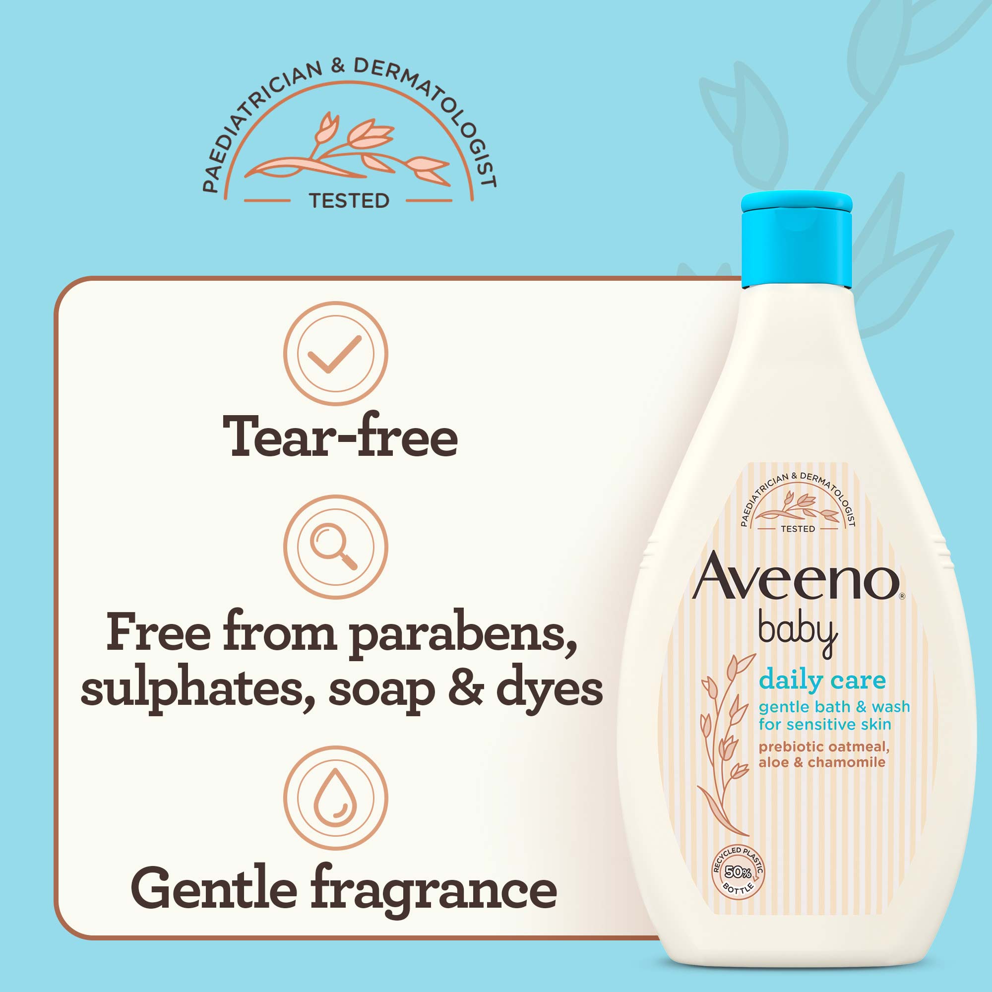 Aveeno Baby Daily Care Gentle Wash Oatmeal, Aloe & Chamomile 400Ml