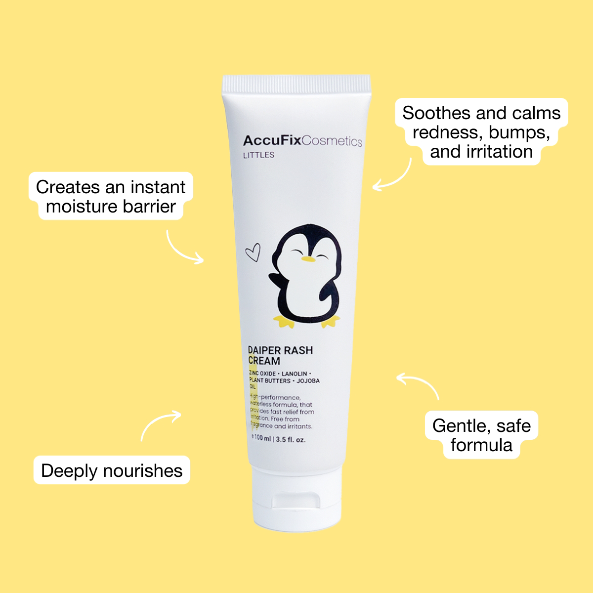 AccuFix - Diaper Rash Cream/Balm with Zinc Oxide