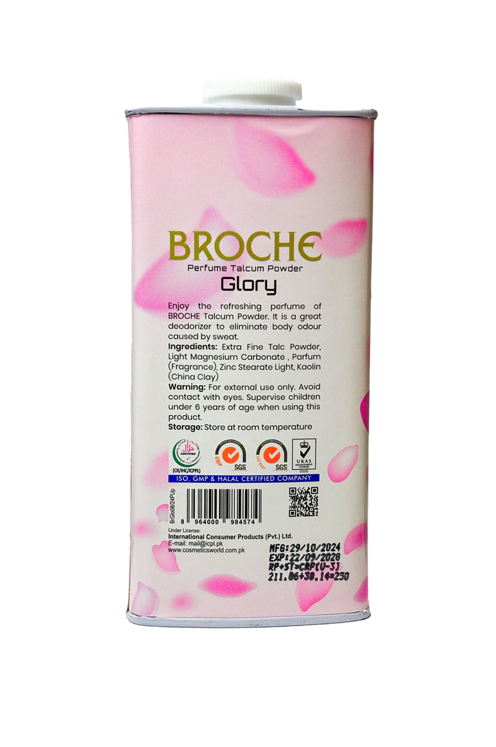 Broche - Glory Talcum Powder