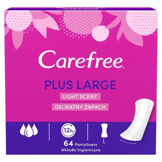 Care Free Liners Plus Large Light Scent 64'S
