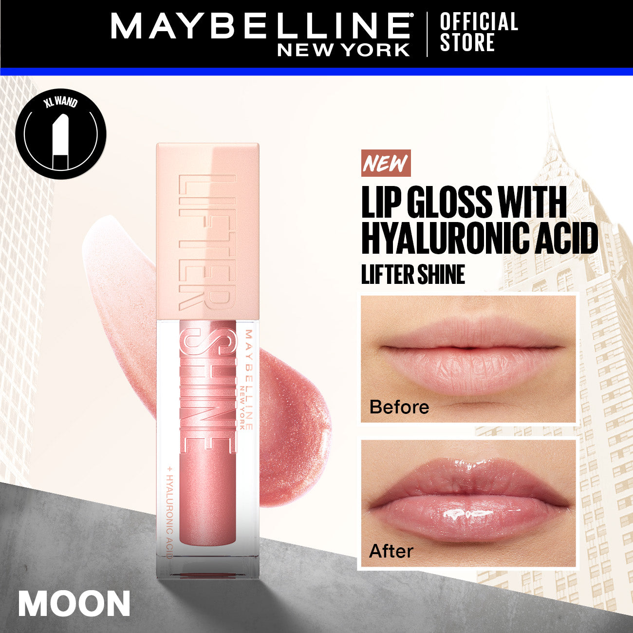 Â Maybelline New York Lifter ShineÂ® Hydrating Lip Gloss With Hyaluronic Acid