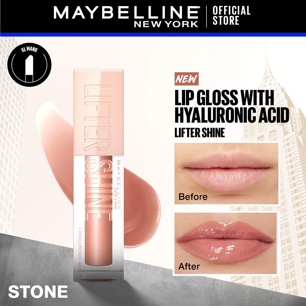 Â Maybelline New York Lifter ShineÂ® Hydrating Lip Gloss With Hyaluronic Acid