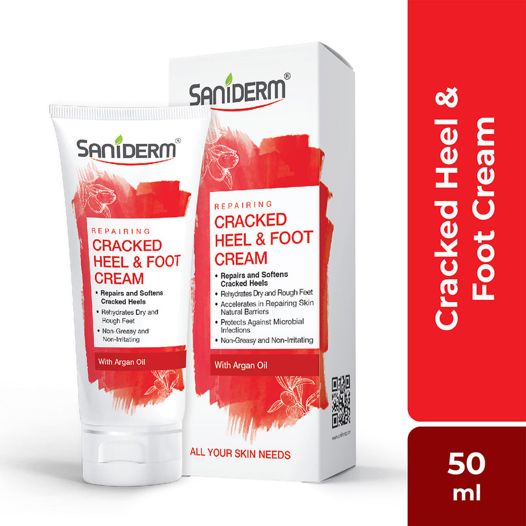 Saniderm Cracked Heel & Foot Cream With Argan Oil 50Ml