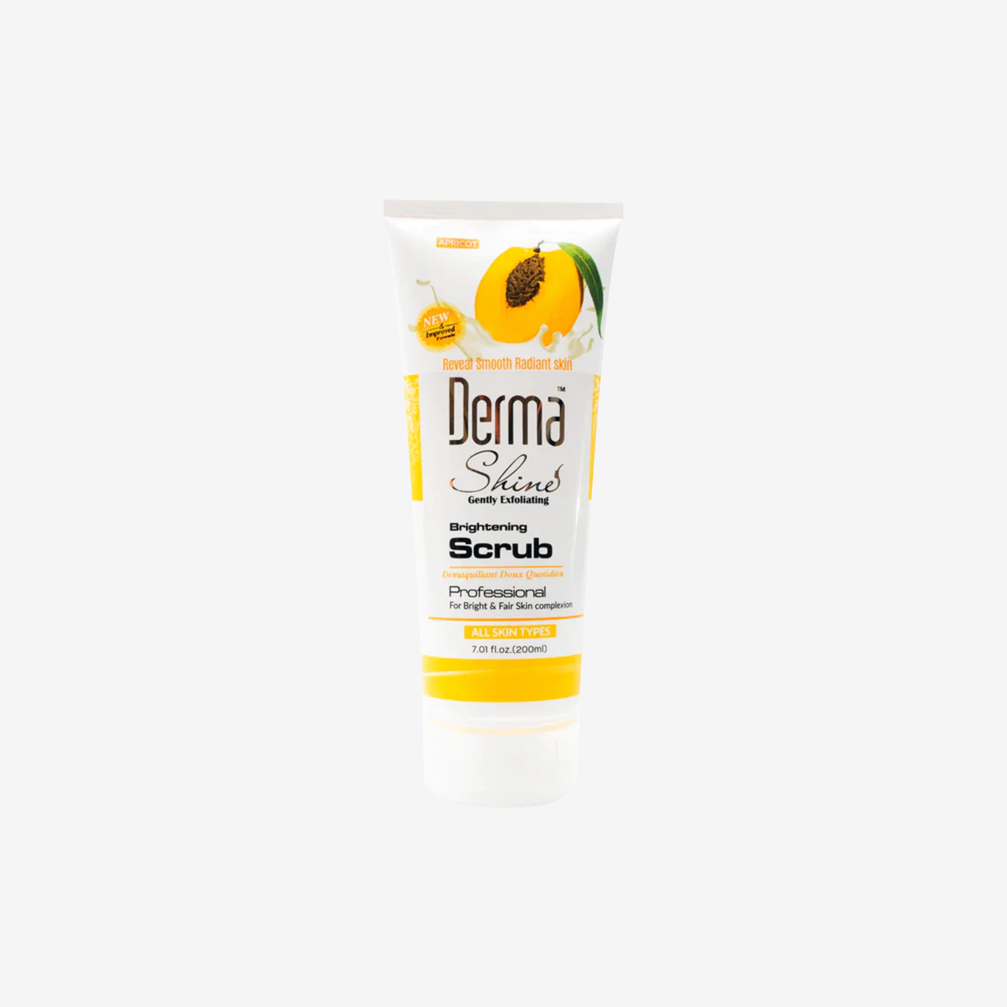 Derma Shine Gently Exfoliating Brightening Scrub Apricot 200Gm