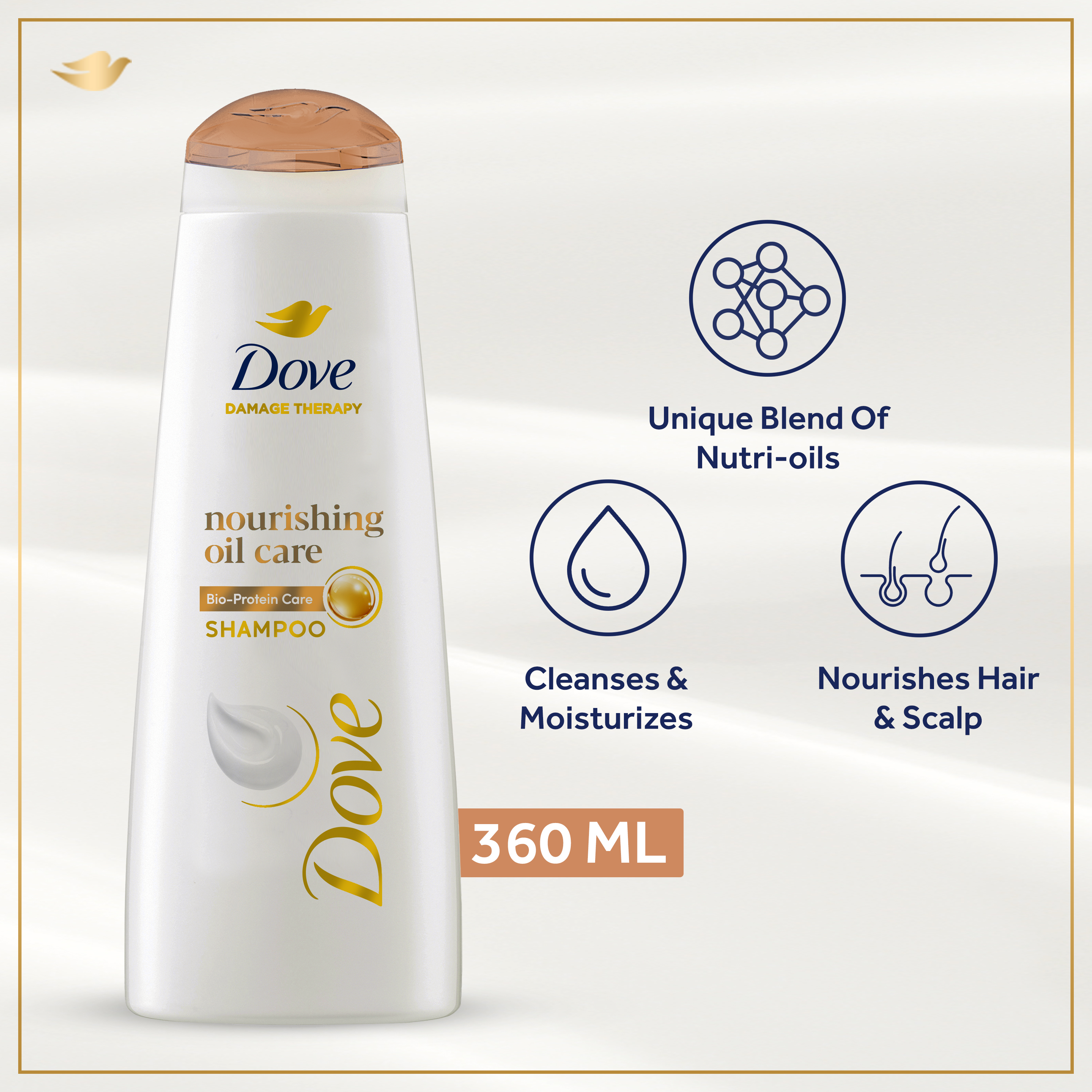 Dove - Nourishing Oil Care Shampoo - 360ml