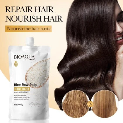 Bioaqua - Rice Paw Pulp Hair Mask - 400G