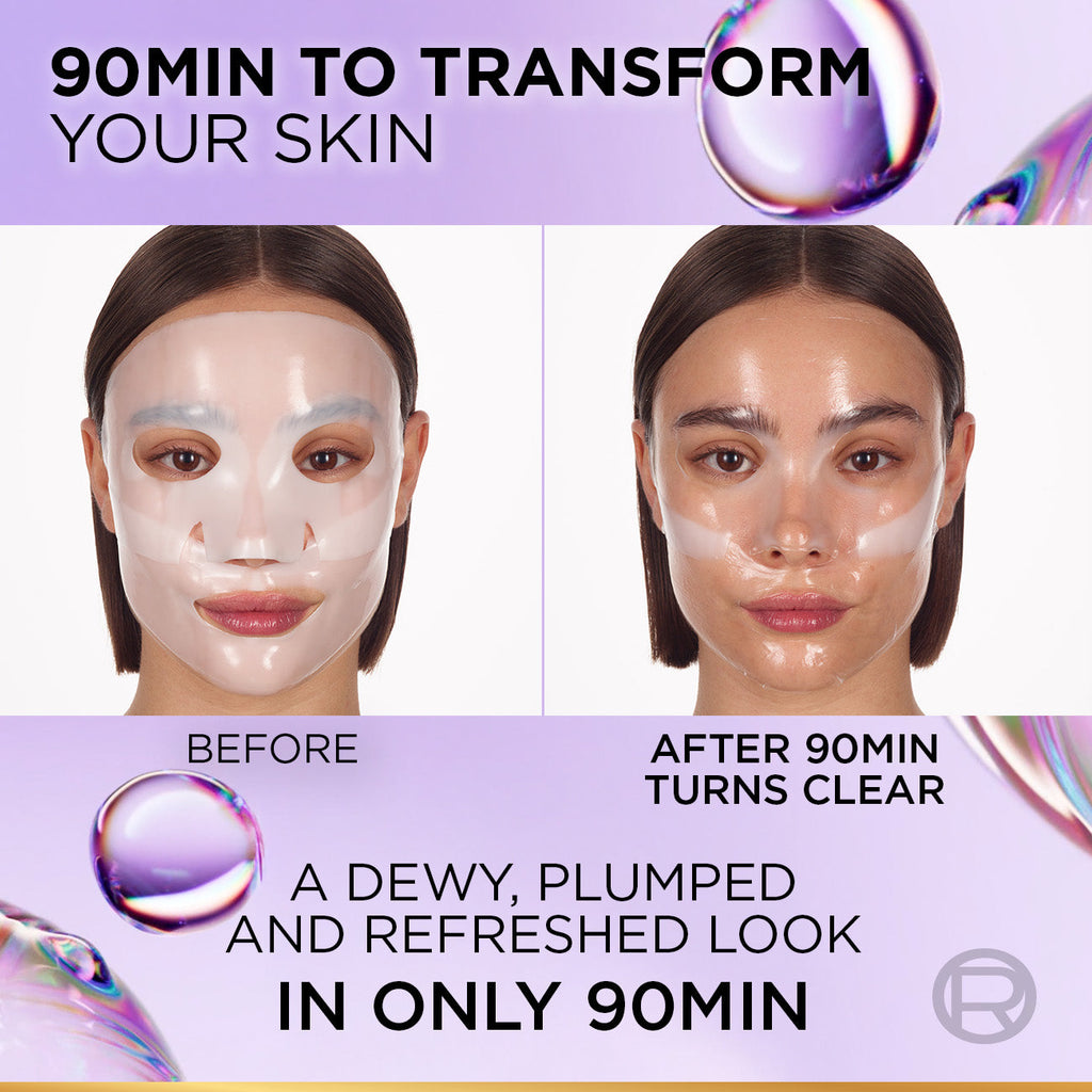 L'Oreal Paris - Revitalift Hyaluronic Acid Glass Skin Hydrogel Glow Mask