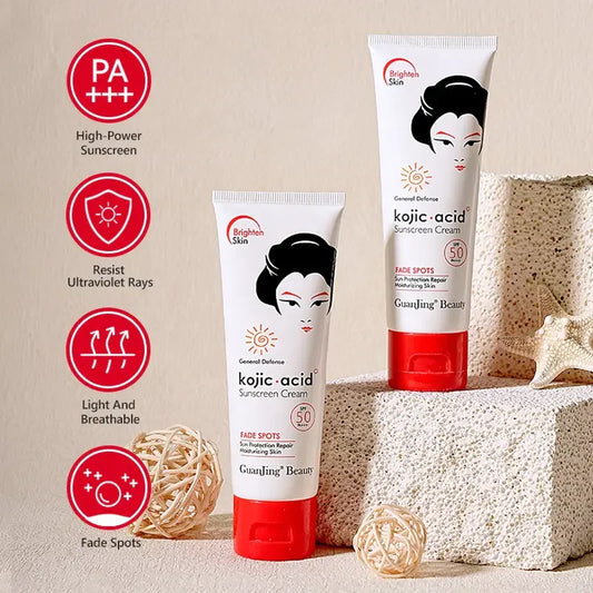 Guanjing Beauty Kojic Acid Sunscreen Cream 80G
