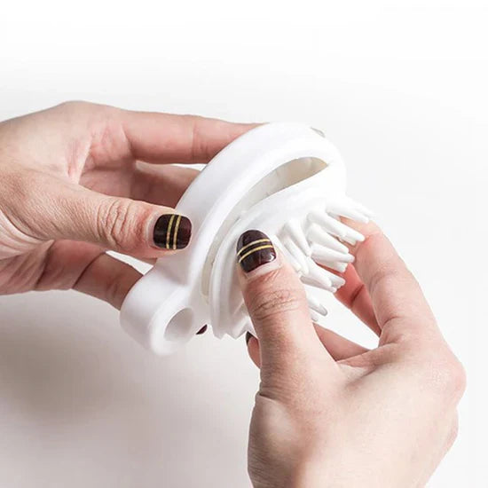 B&B Derma - Hair Scalp Massager Shampoo Brush For Shower Silicone
