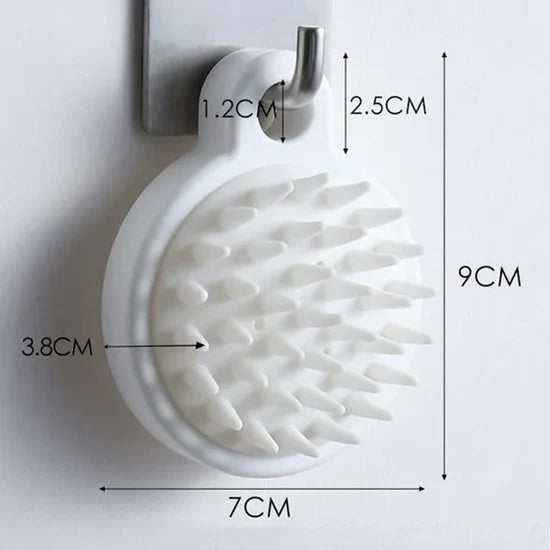 B&B Derma - Hair Scalp Massager Shampoo Brush For Shower Silicone