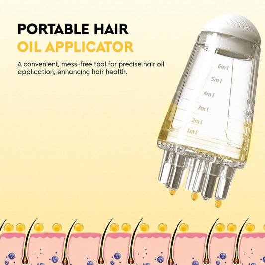 B&B Derma - Hair & Scalp Oil Applicator Comb, Anti-Leak Dispenser