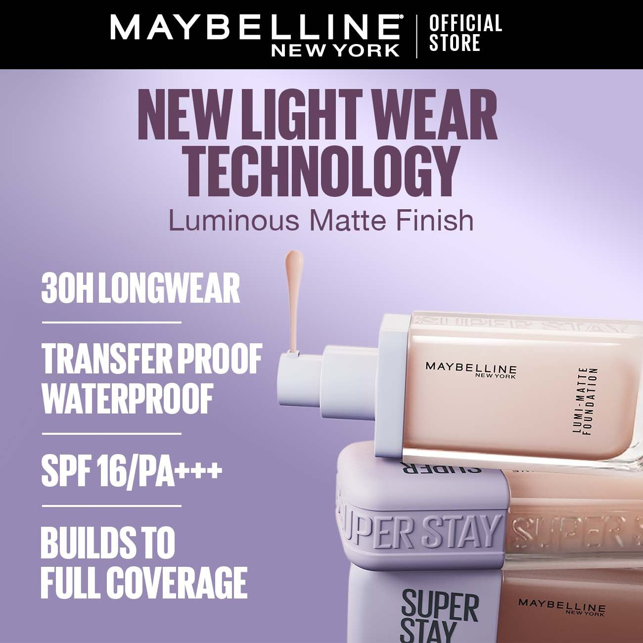 Maybelline New York Super Stay Up to 30hr Lumi Matte Foundation