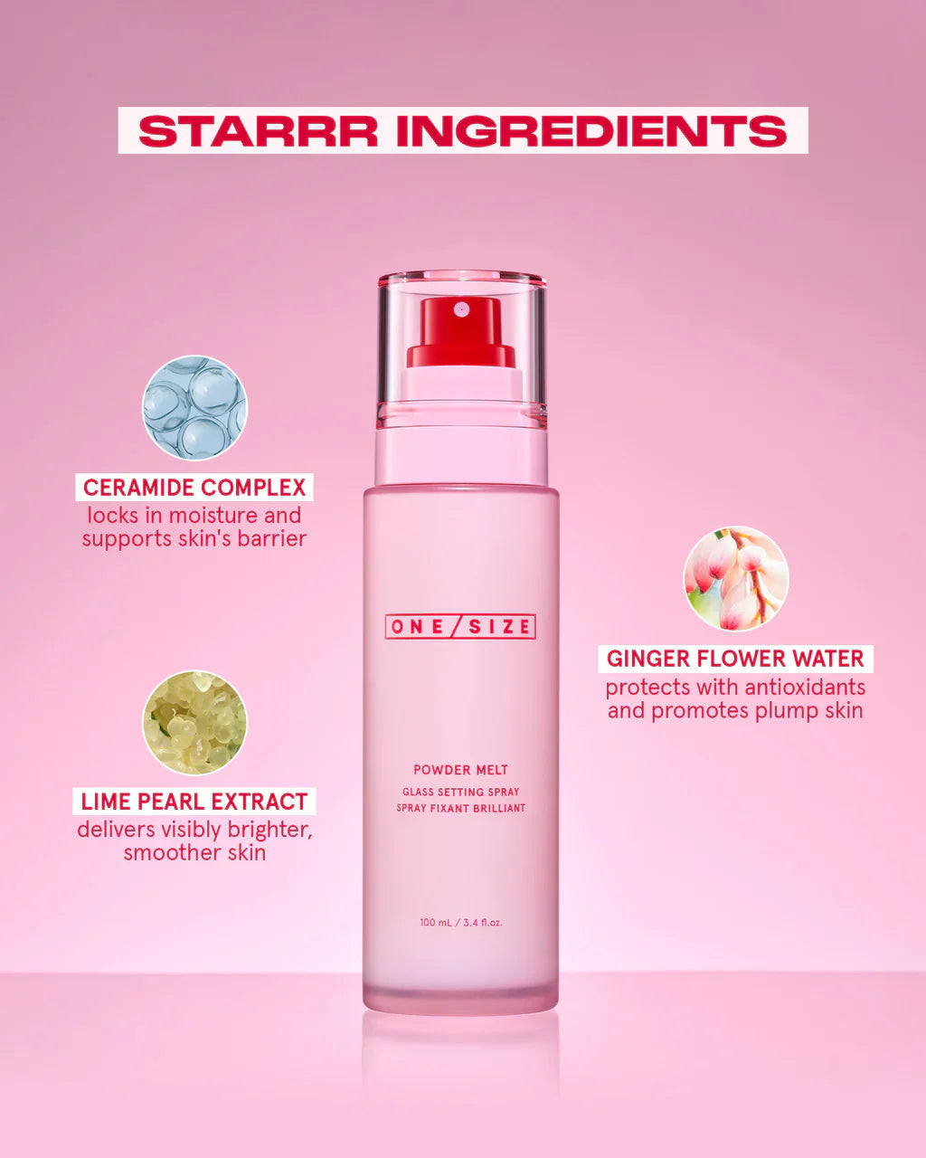 One Size Powder Melt Glass Setting Spray 100ml