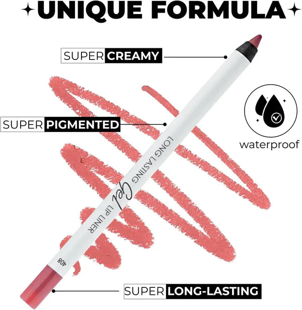 Lamel - Long Lasting Gel Lip Liner - 408 Rose Plum