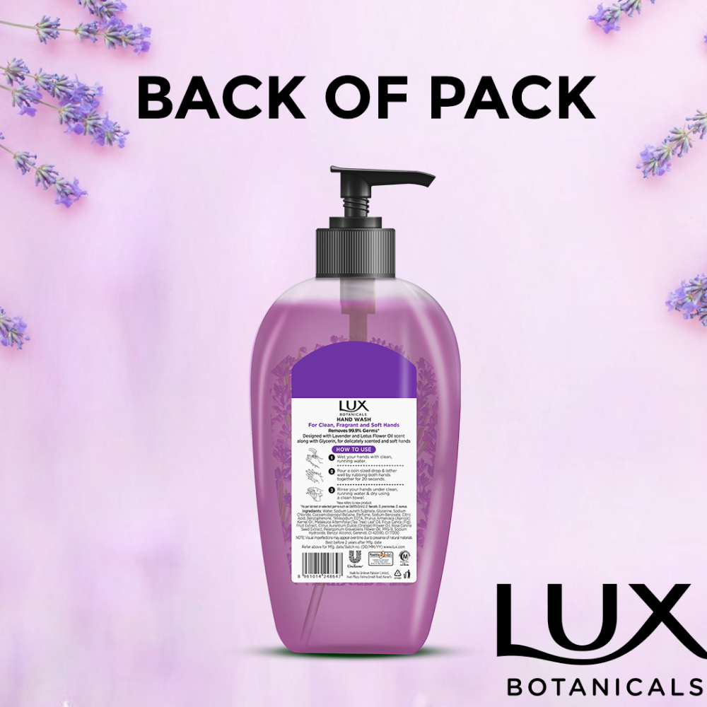 Lux - Lavender Handwash Bottle - 220ml